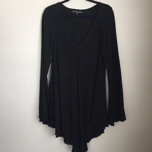 For Love and Lemons black bell sleeve witchy dress Halloween costume witch cult